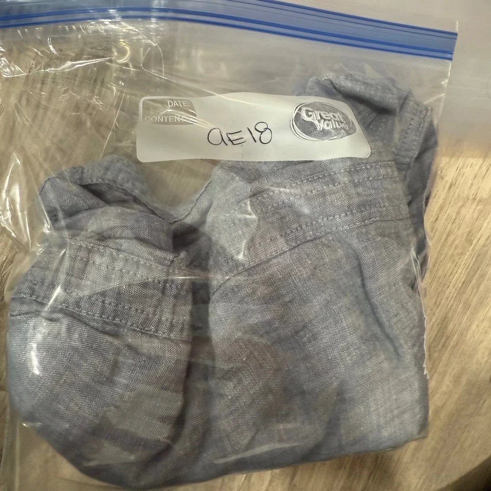 Athleta Caro Linen Blend Pants‎ Womens Size 8 Blue Drawstring Zipper Pockets - Picture 10 of 10